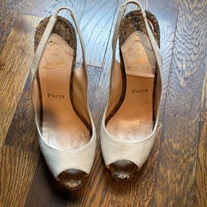 Christian Louboutin peep toe heels